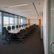 Orange Jordan corporate boardroom fit-out by Murano